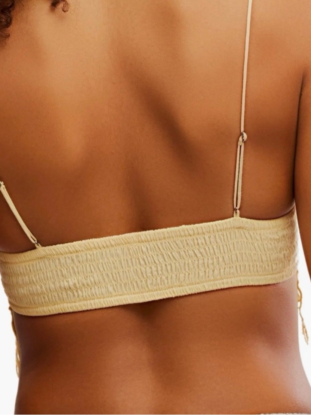 Free People Asteria Bralette Banana Cream Yellow Appliqué - Picture 3 of 11